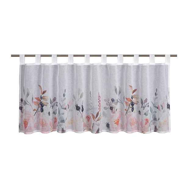 Bílá záclona 135x45 cm Floral – Sehlbach