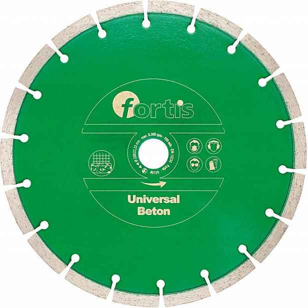 Diamantový kotouč na betonu Ø 180 mm segm. slinutý 10 mm otvor 22,2 mm Fortis