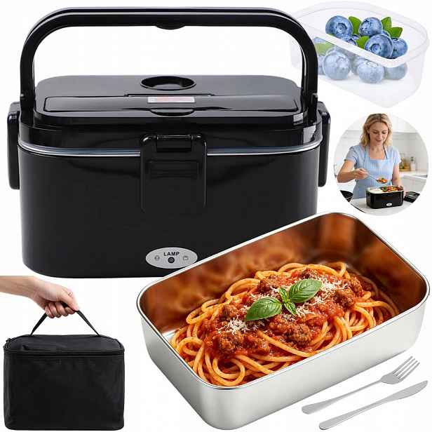 Elektrický Obědový Box Ohřívač Krabička Na Oběd Do Auta I Domácnosti 1,8 L