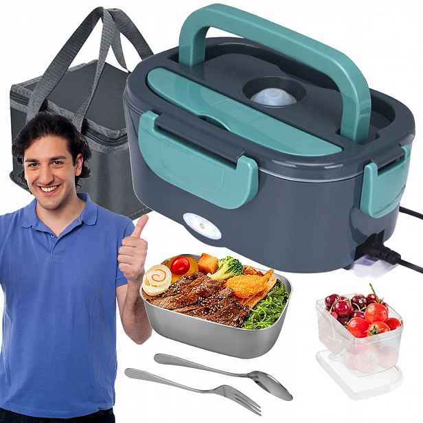 Elektrický Lunch Box Ohřívač Jídel 1.5L Do Auta Domů 12V/24V/220V