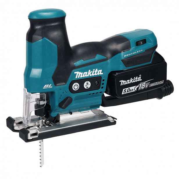 Makita - 18V AKU přímočará pila, 2x aku 5,0 Ah, nabíječka DJV185RTJ