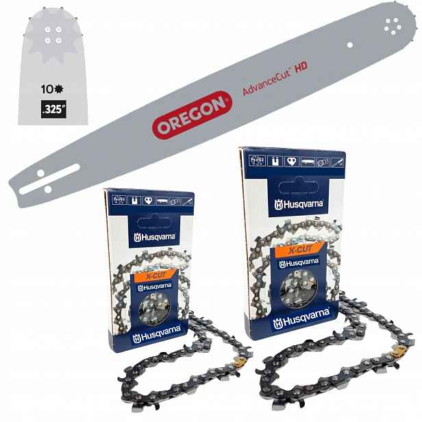Oregon AdvanceCut Hd vodicí lišta 15" .325" 1.3 mm 2x řetěz C33 Husqvarna