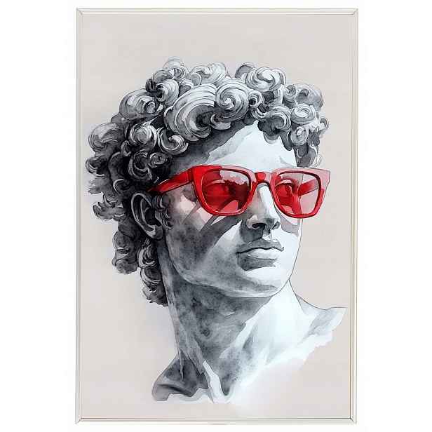 Plakát Rámeček Hliníková Socha Poprsí Mramor Model Červený 40x60