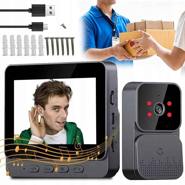 Video Interkom Videodomofon Brána Paměť Obrazů S Obrazovkou Ips 4.3"