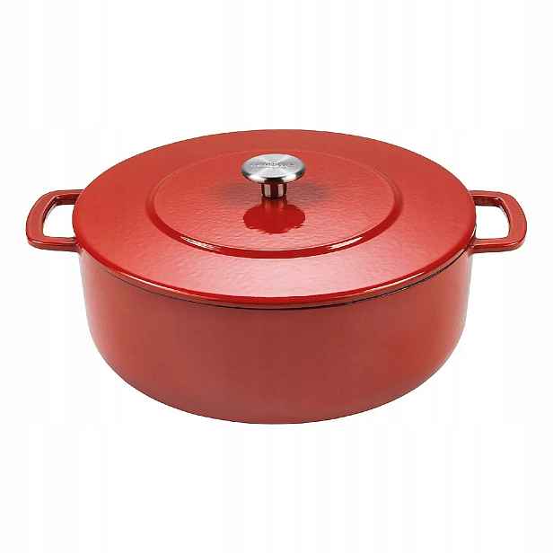 Combekk Litinový hrnec, 28 cm, červená