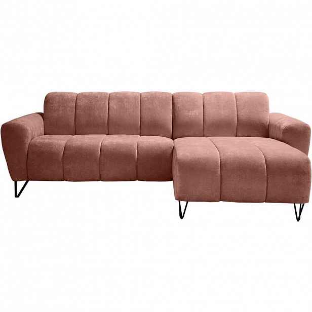 Beautysofa ROHOVÁ pohovka Volare Mini bez funkce spaní, červená, pravá, látka Vega