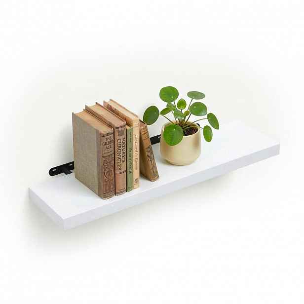 Relaxdays POLICE Bílá nástěnná MDF kov 80 cm