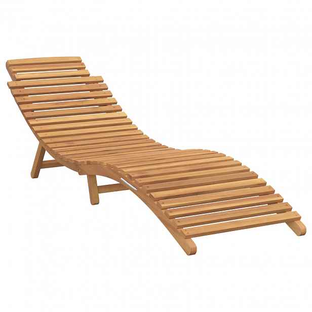 vidaXL Zahradní lehátko Hnědá 198 x 55 x 58,5 cm Pevné teakové dřevo