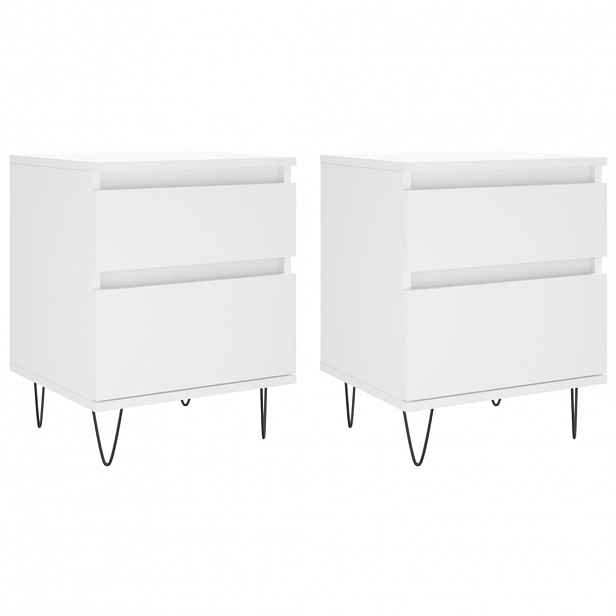 vidaXL Noční stolky 2 ks bílé 40 x 35 x 50 cm kompozitní dřevo