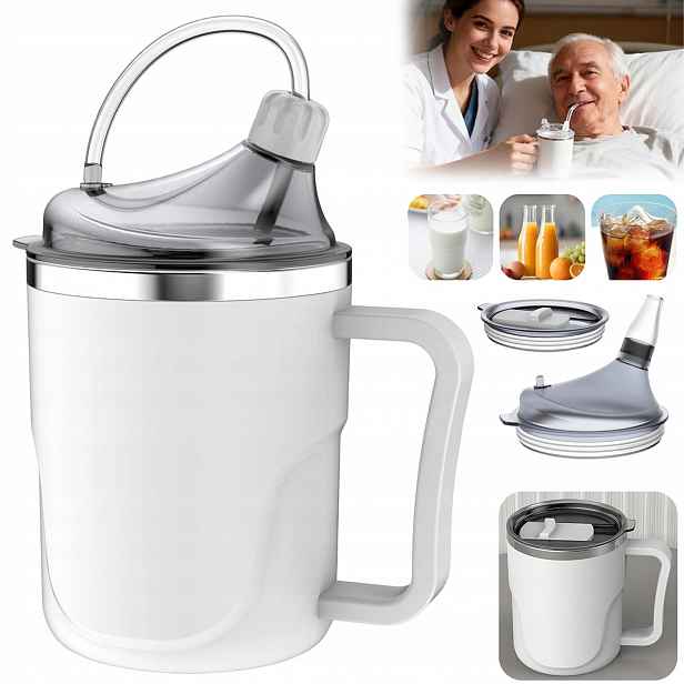 Nekapající Hrnek Pro Dospělé O Objemu 400 ML Zabraňuje Udušení