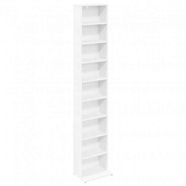 vidaXL CD skříň Bílá 33 x 23,5 x 175 cm Kompozitní dřevo