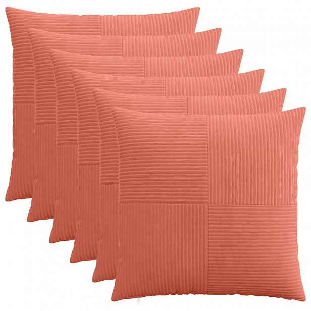 vidaXL Povlak na polštář 6 pcs ALMELO Červená oranžová 70 x 70 cm