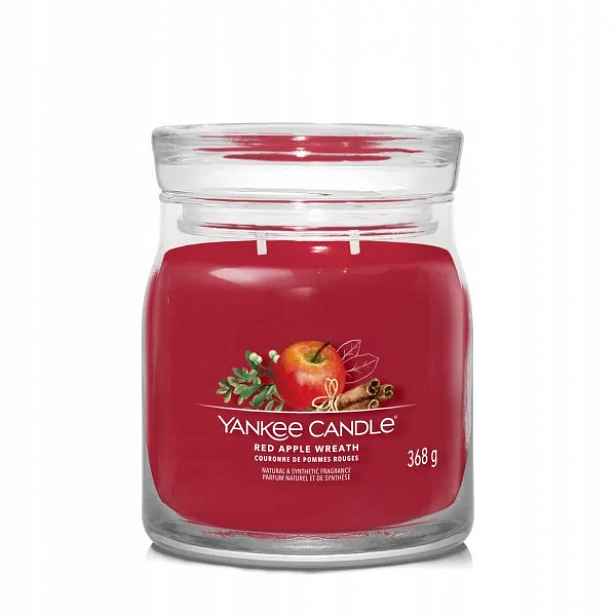 Yankee Candle svíčka Signature ve skle střední Red Apple Wreath 368 g