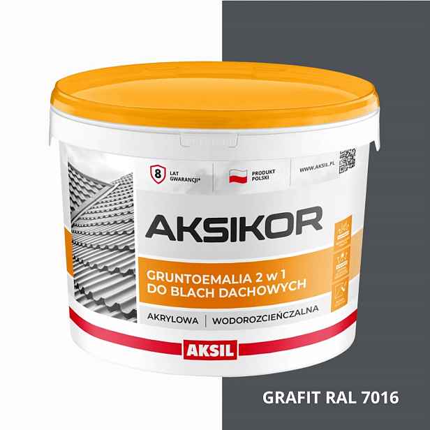 Aksikor Barva Na Střechu 2V1 Vodní Grafit 7016 5L