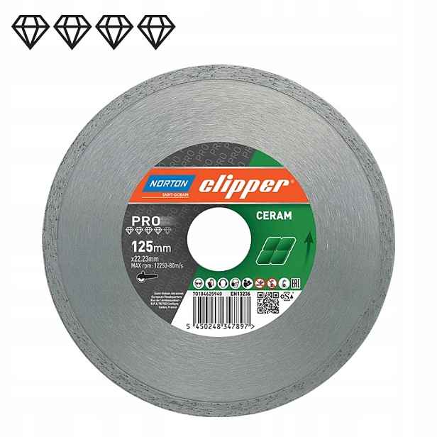 Norton Kotouč Řezný Plný 200mm Clipper N70184625093