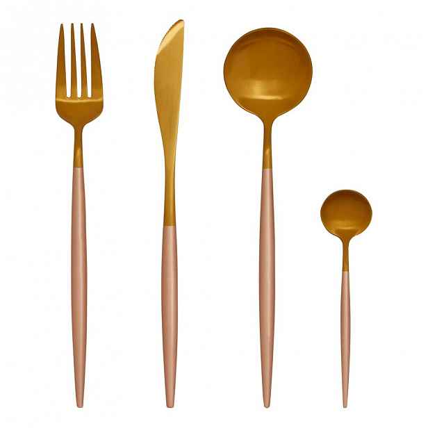 Sada 16 příborů ve zlaté barvě z nerezové oceli Premier Housewares Avie