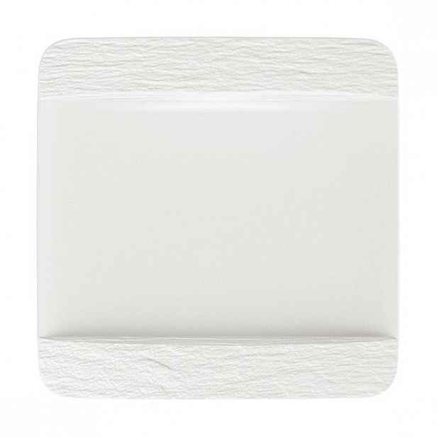 Villeroy & Boch Manufacture Rock Blanc jídelní talíř, 28 x 28 cm