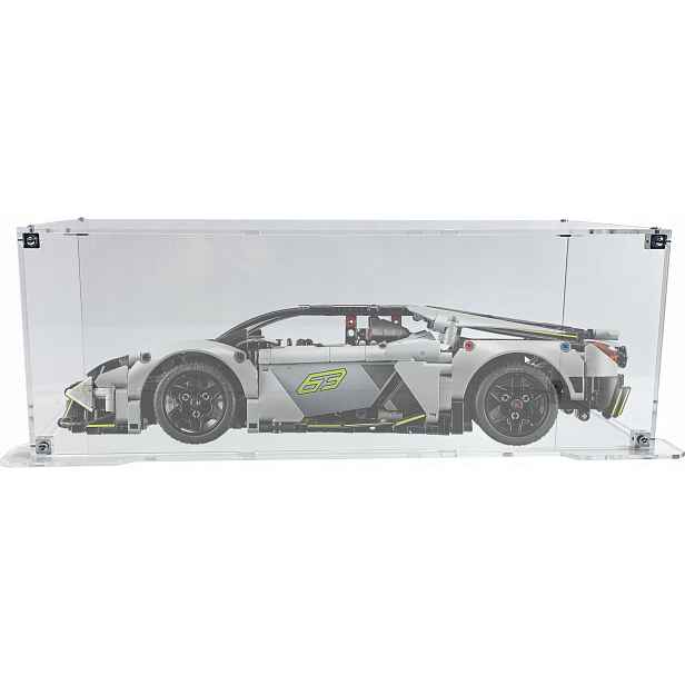 Vitrína s podstavcem pro stavebnici Lego 42214 Technic Lamborghini Revuelto