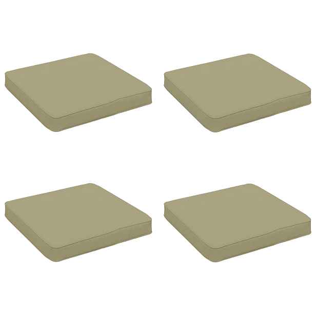 vidaXL Polstry ve 4 kusech VUGHT 4 pcs 100% polyester Světlá zelená