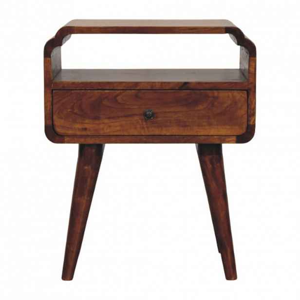 Artisan Furniture KONSOLOVÝ STŮL z masivního dřeva, 1 zásuvka, severské nohy