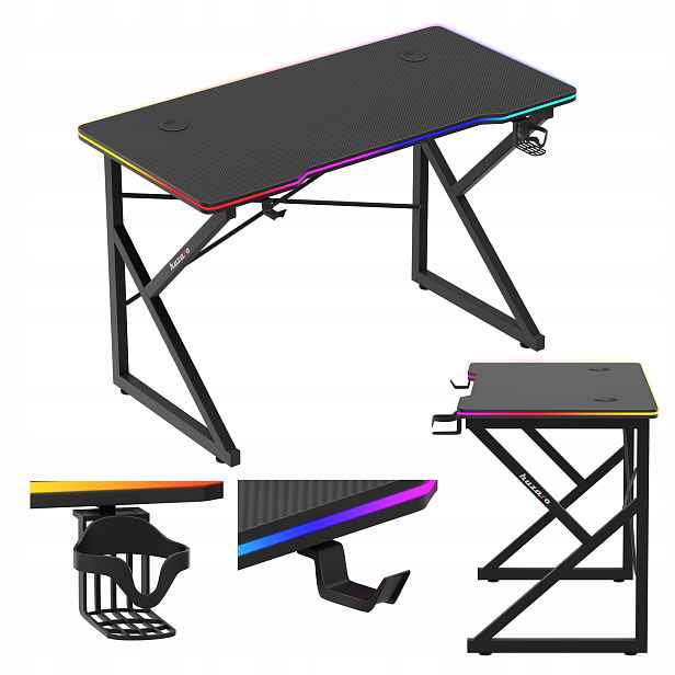 Herní stůl Pro Mládež Huzaro malý 120x60 Rgb Led školní počítačový