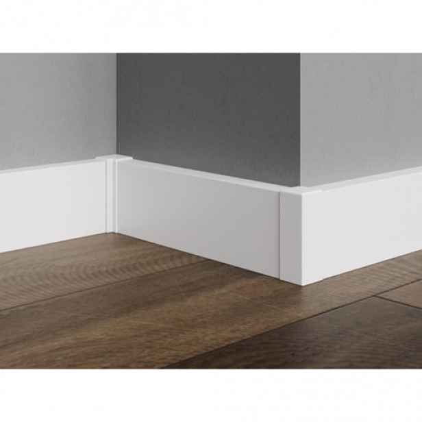 Lišta soklová "rovná" Profil-EU bílá mat, PVC, délka 250 cm, výška hrany 50 mm, SKKOMPBI50