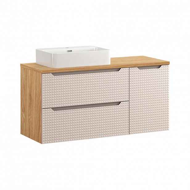 Petits-meubles UMYVADLO 120cm Mallory Béžová a dřevo