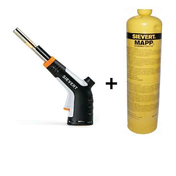 Profesionální hořák Sievert PowerJet 7/16" pájecí lampa 2100°C sada Mapp