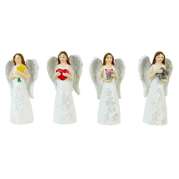 PROHOME - Anděl se srdcem 8,5x4cm různé druhy