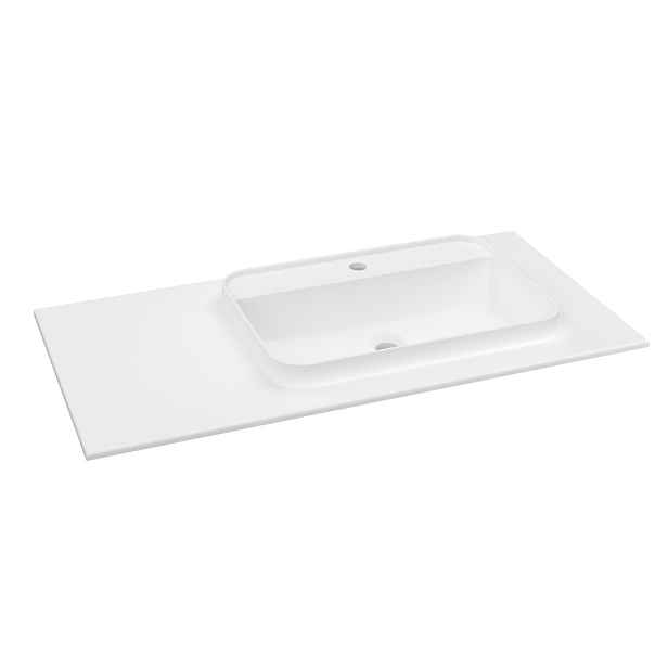Sapho BRAHEA umyvadlo 101x51,5cm (20+80cm), pravé, bílá mat