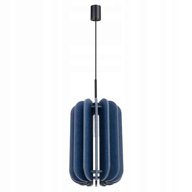 Sollux Lighting závěsná lampa Mula tmavě modrá plstěná Ø27 cm 1xE27 15W