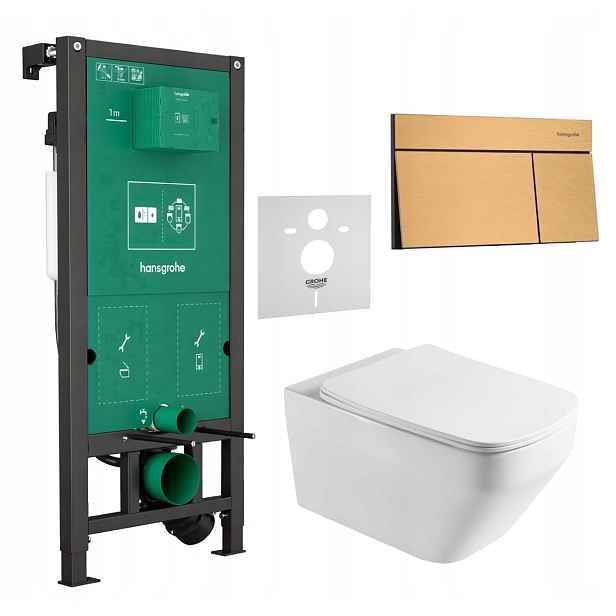 7v1 Wc Set Stelaz Hansgrohe iFrame Wc Mísa Imprese Tornado+tlačítko