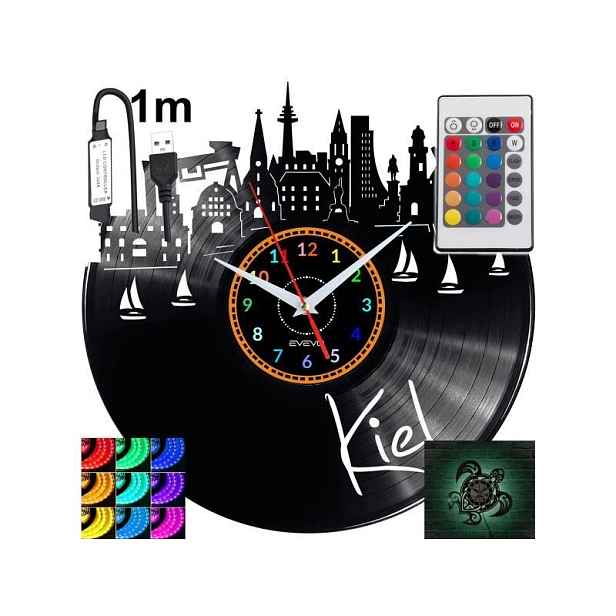 Kiel Dárek Originální dekorace do domu Hodiny z vinylové desky