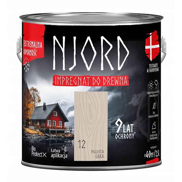 Njord Ochranná A Dekorativní Impregnace Na Dřevo 2,5 L Mlhavá Louka