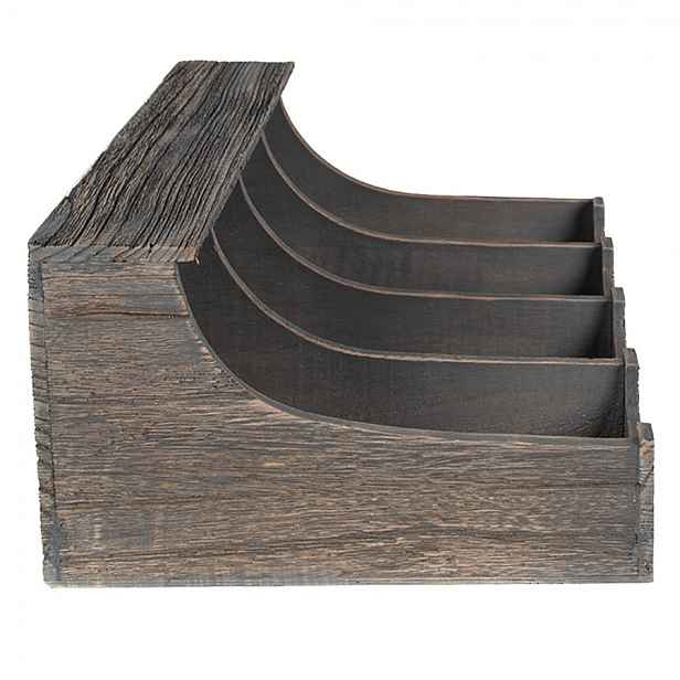 Šedý antik dřevěný příborník Gina - 41*28*17 cm Clayre & Eef