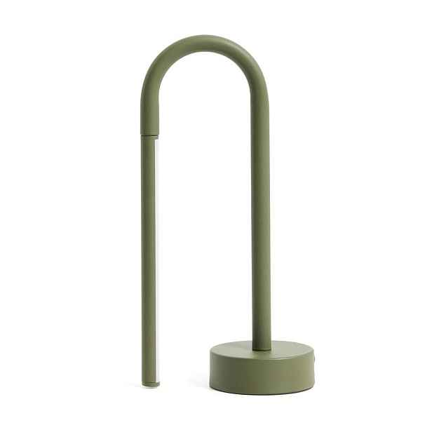 Zelená kovová LED stolní lampa (výška 30 cm) Bow – Kave Home
