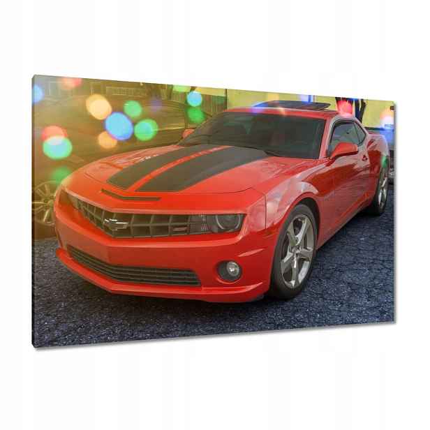 Obrazy 120x80 Chevy Camaro Ss Červené