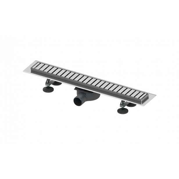 Tece Linus - Sprchový žlab 80 cm, s roštem, kartáčovaná nerezová ocel 15100089
