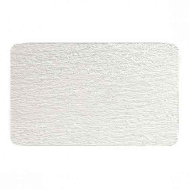 Villeroy & Boch Manufacture Rock Blanc porcelánový podnos, 28 x 17 cm