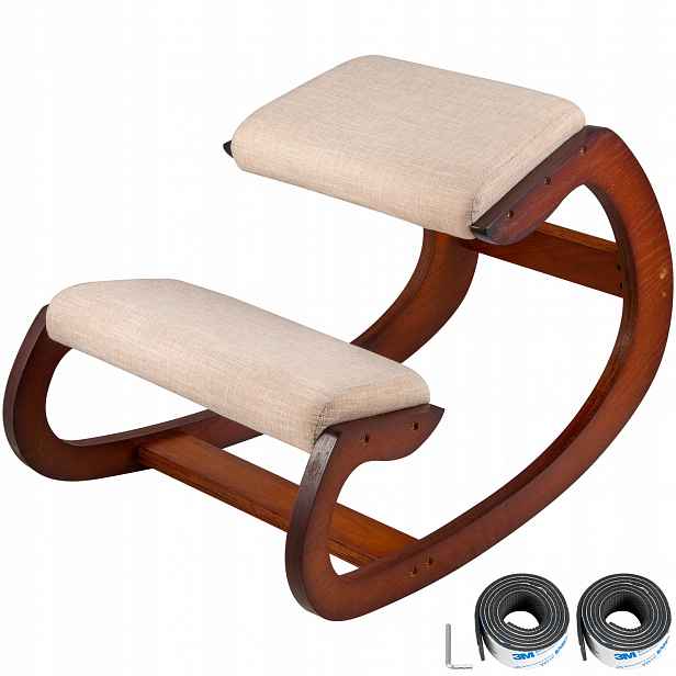 Ergonomické křeslo klečící tmavě hnědá prémiová korekce držení těla