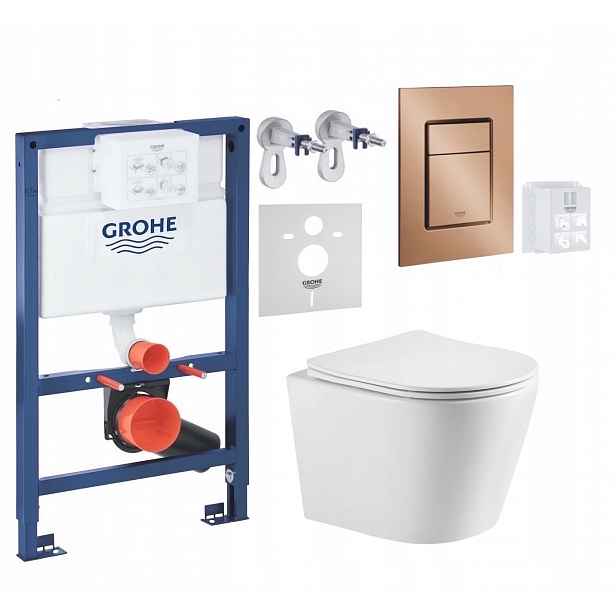 7v1 Wc Podomítkový Set Stelaz Grohe 820 mm Wc Mísa Tornado Tlačítko