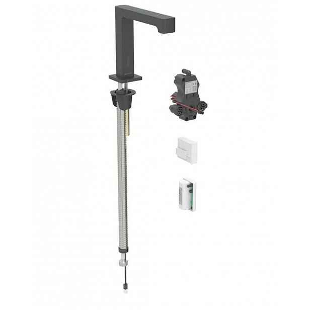 Geberit Brenta - Elektronický umyvadlový ventil, pro studenou vodu, napájení z generátoru, easy to clean, matná černá 116.195.14.1