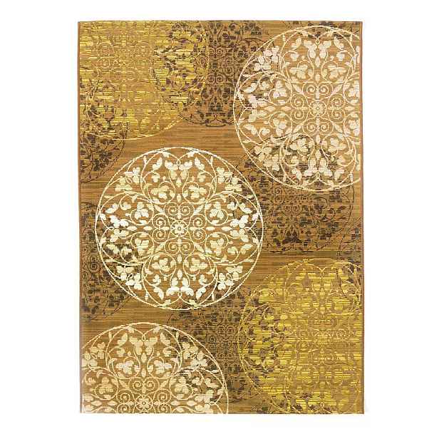 Kusový koberec Zoya 128 N – na ven i na doma, 80x165, žlutá, chodba / předsíň, Oriental Weavers