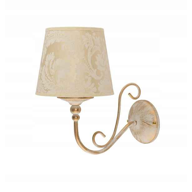 Nástěnné svítidlo Sofia Zlaté Béžové Stínidlo 1xE27 Lampa na zeď do pokoje, obýváku, domu