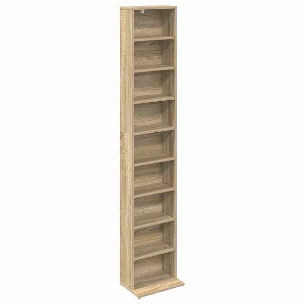 vidaXL CD skříň Dub sonoma 33 x 23,5 x 175 cm Kompozitní dřevo