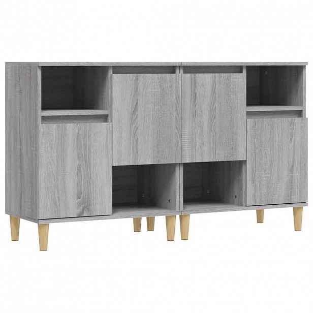vidaXL Příborníky 2 ks šedé sonoma 60 x 35 x 70 cm kompozitní dřevo