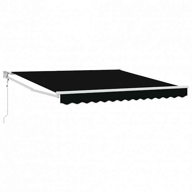 vidaXL Stahovací markýza Černá 300 x 250 x 165 cm Polyester a kov
