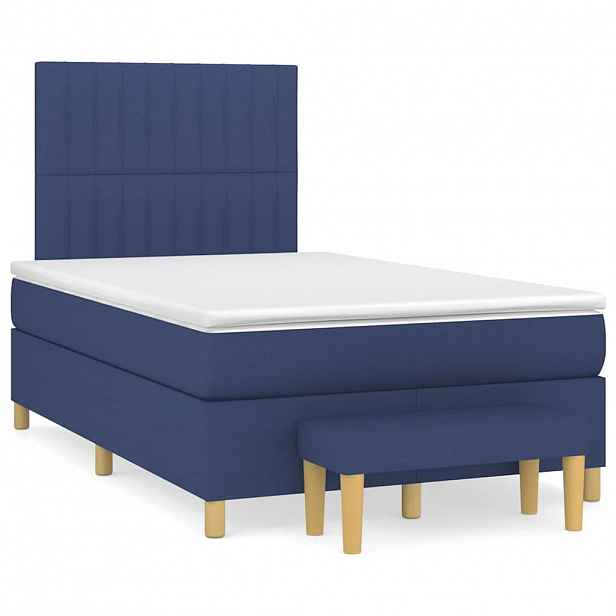 vidaXL Box spring postel s matrací černá 120x190 cm textil