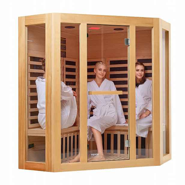 Infračervená domácí sauna 3-4 osoby dřevěná hemlok nízká Emf pro domácnost
