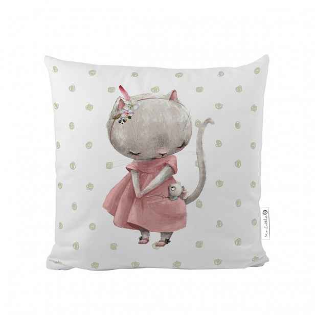 Bavlněný dětský polštář Mr. Little Fox Mouse, 45 x 45 cm